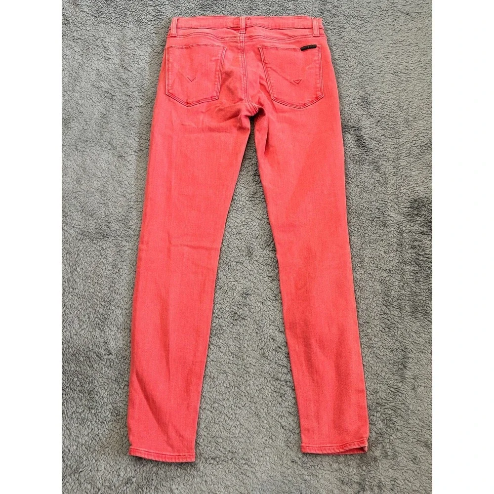 Hudson Jeans Womens 27 Krista Ankle Super Skinny Coral Pink Beach Summer Preppy